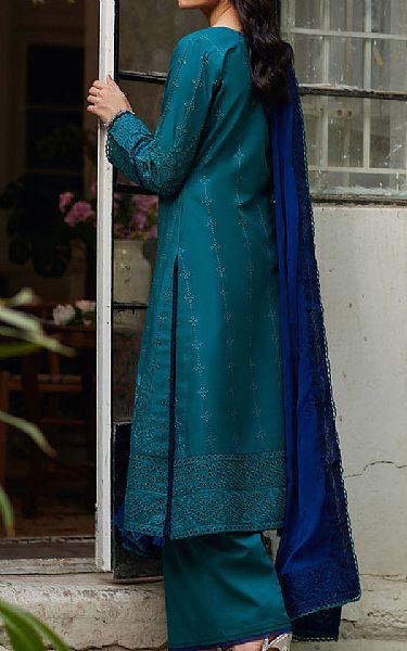 Gulaal Teal Lawn Suit | Pakistani Lawn Dress in USA- Image 2