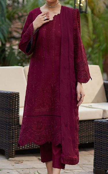 Gulaal Wine Berry Lawn Suit | Pakistani Lawn Dress in USA- Image 1