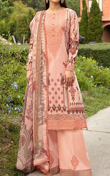 Gulaal Peach Lawn Suit | Pakistani Lawn Dress in USA- Image 1