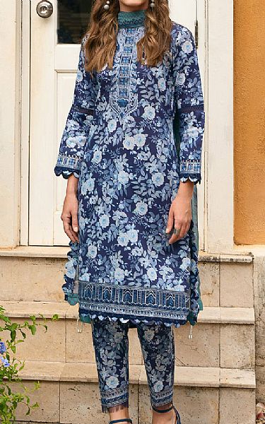 Gulaal Navy Blue Lawn Suit | Pakistani Lawn Dress in USA- Image 1