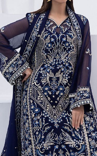 Gulaal Blue Chiffon Suit | Pakistani Embroidered Chiffon Dresses USA- Image 3