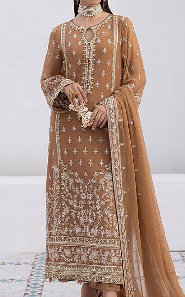 Gulaal Beige Chiffon Suit | Pakistani Embroidered Chiffon Dresses USA- Image 3