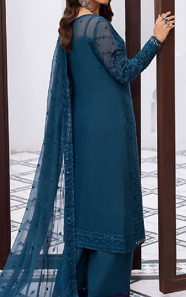 Gulaal Teal Chiffon Suit | Pakistani Embroidered Chiffon Dresses USA- Image 2