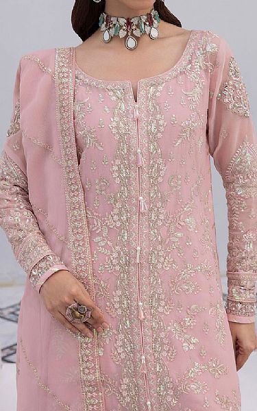 Gulaal Baby Pink Chiffon Suit | Pakistani Embroidered Chiffon Dresses USA- Image 3