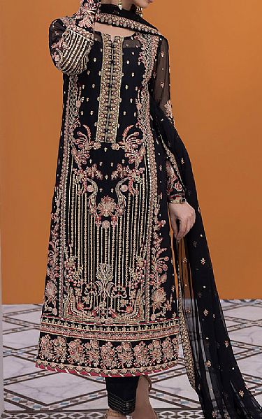 Gulaal Black Chiffon Suit | Pakistani Embroidered Chiffon Dresses USA- Image 3