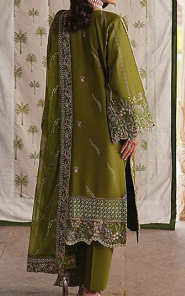 Gulaal Olive Green Lawn Suit | Pakistani Lawn Dress in USA- Image 2
