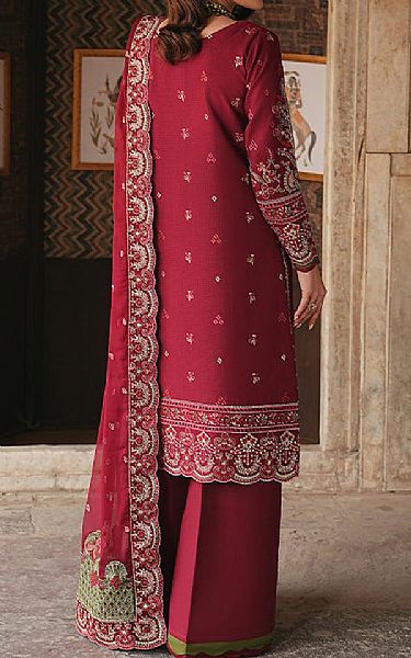 Gulaal Vivid Burgundy Lawn Suit | Pakistani Lawn Dress in USA- Image 2