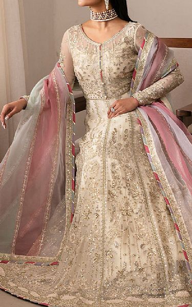 Gulaal Off White Chiffon Suit | Pakistani Embroidered Chiffon Dresses USA- Image 2