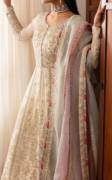 Gulaal Off White Chiffon Suit | Pakistani Embroidered Chiffon Dresses USA- Image 3