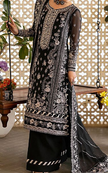 Gulaal Black Chiffon Suit | Pakistani Embroidered Chiffon Dresses USA- Image 2