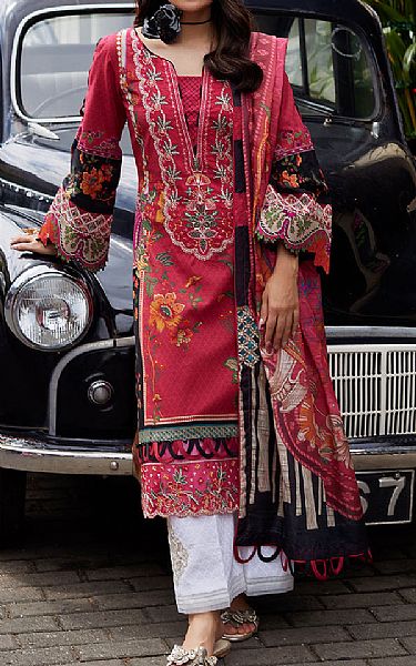 Gulaal Wine Red Lawn Suit | Pakistani Lawn Dress in USA- Image 1
