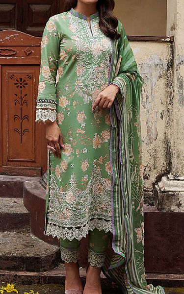 Gulaal Parrot Green Lawn Suit | Pakistani Lawn Dress in USA- Image 1