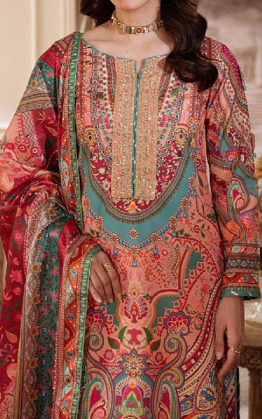 Gulaal Multi Silk Suit | Pakistani Embroidered Chiffon Dresses USA- Image 3