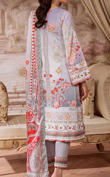 Gulaal Lilac/Off White Silk Suit | Pakistani Embroidered Chiffon Dresses USA- Image 2