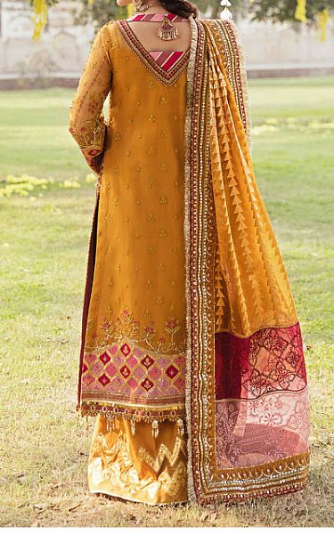 Gulaal Mustard Organza Suit | Pakistani Wedding Dresses- Image 2