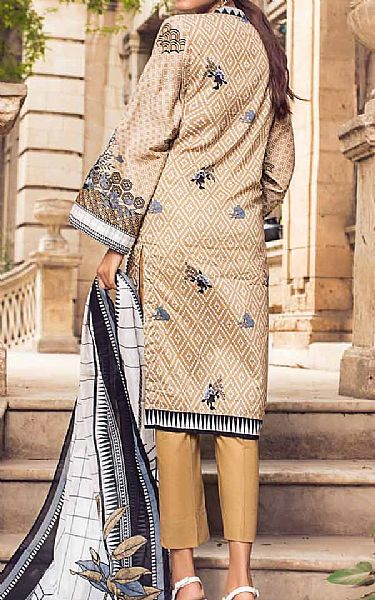 Gul Ahmed Tan Lawn Suit (2 Pcs) | Pakistani Dresses in USA- Image 2