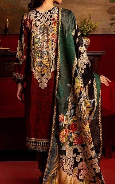 Gul Ahmed Wine Red Lawn Suit | Pakistani Lawn Suits- Image 2