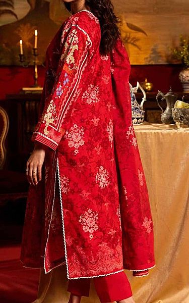 Gul Ahmed Red Lawn Suit | Pakistani Lawn Suits- Image 2