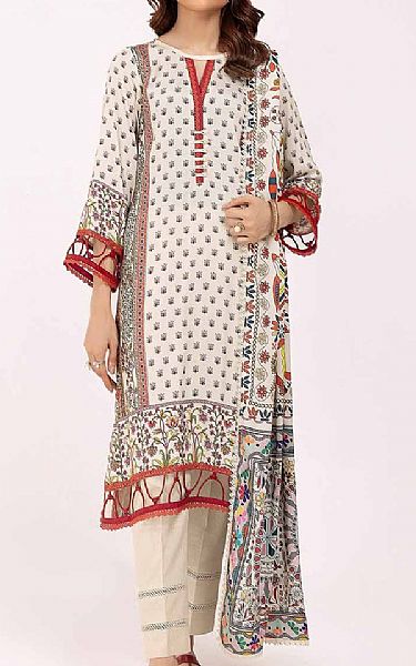 Gul Ahmed Off White Cotail Suit | Pakistani Winter Dresses in USA- Image 1