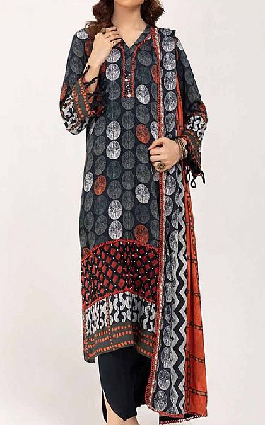 Gul Ahmed Black Cotail Suit | Pakistani Winter Dresses in USA- Image 1
