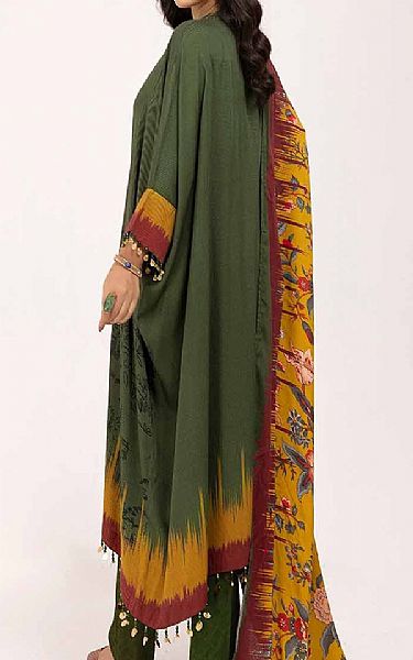 Gul Ahmed Green Cotail Suit | Pakistani Winter Dresses in USA- Image 2