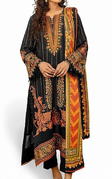 Gul Ahmed Black Cotail Suit | Pakistani Winter Dresses in USA- Image 1