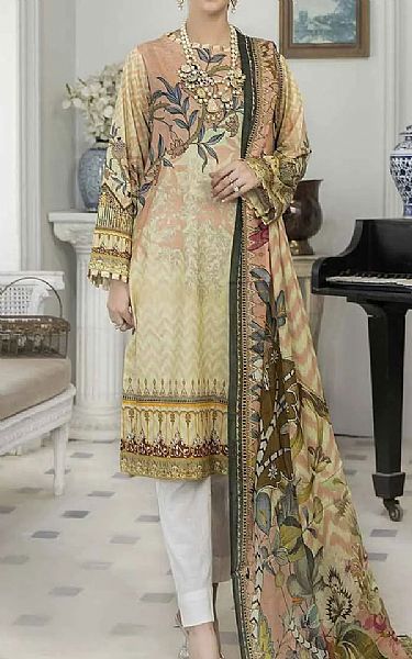 Gul Ahmed Off-white Lawn Suit (2 Pcs) | Pakistani Dresses in USA- Image 1