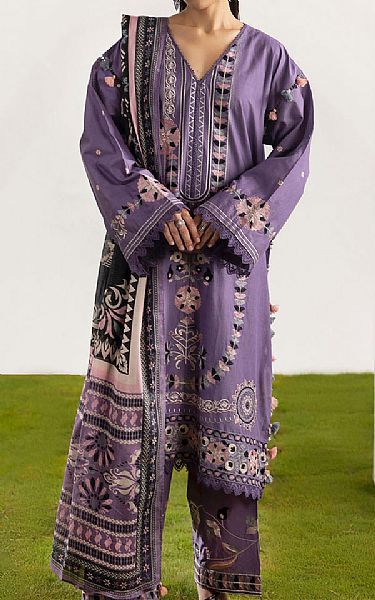 Gul Ahmed Lilac Lawn Suit | Pakistani Lawn Dress in USA- Image 1