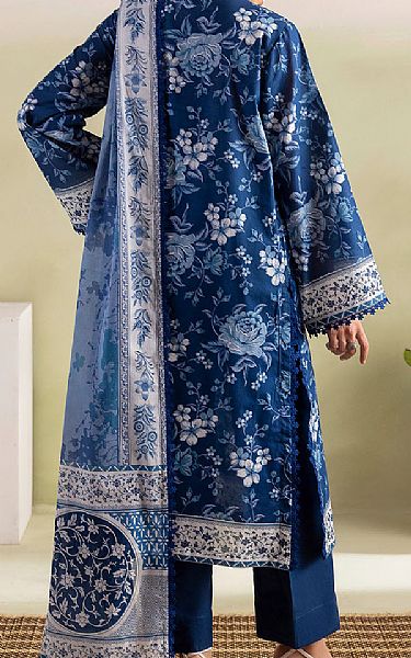 Gul Ahmed Blue/Off White Lawn Suit | Pakistani Lawn Dress in USA- Image 2