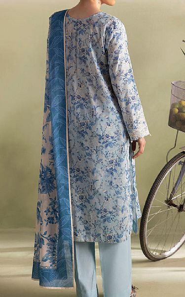 Gul Ahmed Cloudy Blue Lawn Suit | Pakistani Lawn Dress in USA- Image 2