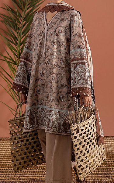 Gul Ahmed Oriental Pink Lawn Suit | Pakistani Lawn Dress in USA- Image 1