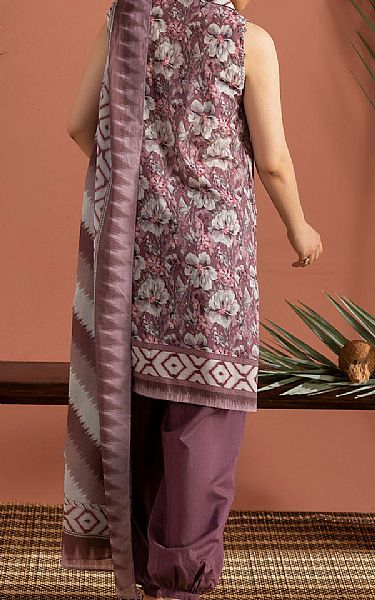 Gul Ahmed Mauve Lawn Suit | Pakistani Lawn Dress in USA- Image 2