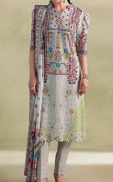 Gul Ahmed Grey Lawn Suit | Pakistani Lawn Dress in USA- Image 1