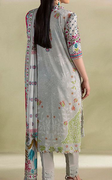 Gul Ahmed Grey Lawn Suit | Pakistani Lawn Dress in USA- Image 2