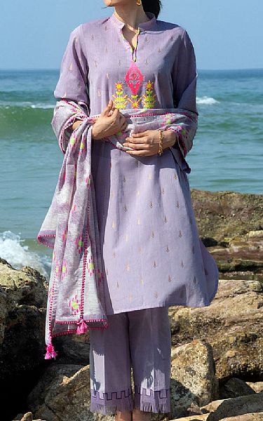 Gul Ahmed Lilac Jacquard Suit | Pakistani Lawn Dress in USA- Image 1