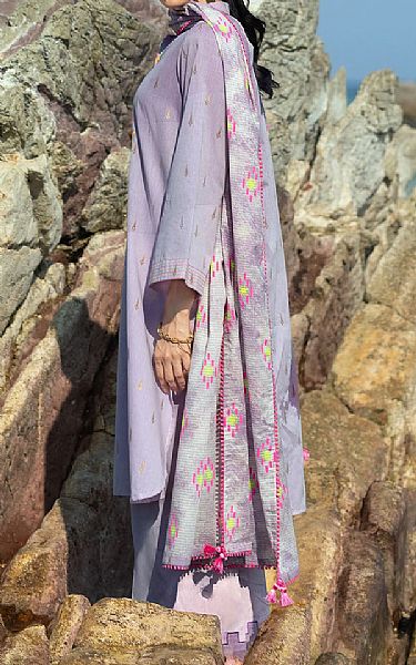 Gul Ahmed Lilac Jacquard Suit | Pakistani Lawn Dress in USA- Image 2