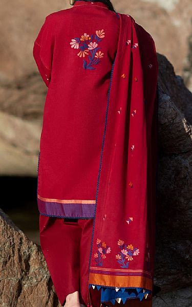Gul Ahmed Cardinal Jacquard Suit | Pakistani Lawn Dress in USA- Image 2