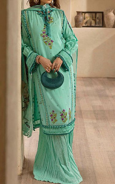 Gul Ahmed Aqua Lawn Suit | Pakistani Lawn Dress in USA- Image 1