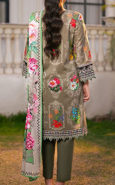 Gul Ahmed Dark Beige Cross Hatch Suit | Pakistani Lawn Dress in USA- Image 2
