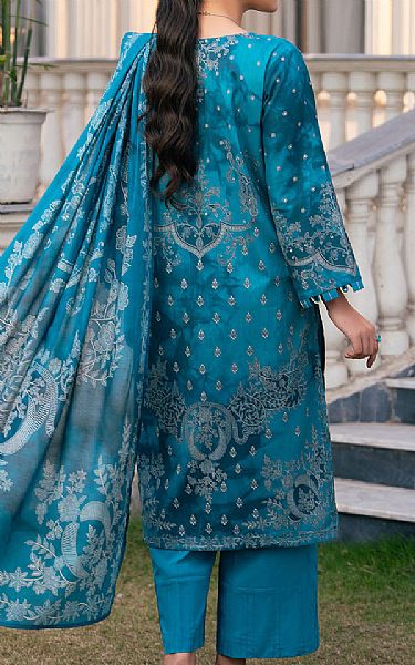 Gul Ahmed Turquoise Cross Hatch Suit | Pakistani Lawn Dress in USA- Image 2