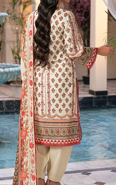 Gul Ahmed Ivory Cross Hatch Suit | Pakistani Lawn Dress in USA- Image 2