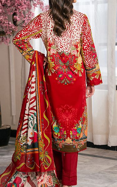 Gul Ahmed Scarlet Cross Hatch Suit | Pakistani Lawn Dress in USA- Image 2