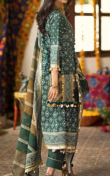 Gul Ahmed Mineral Green Lawn Suit | Pakistani Lawn Suits- Image 2