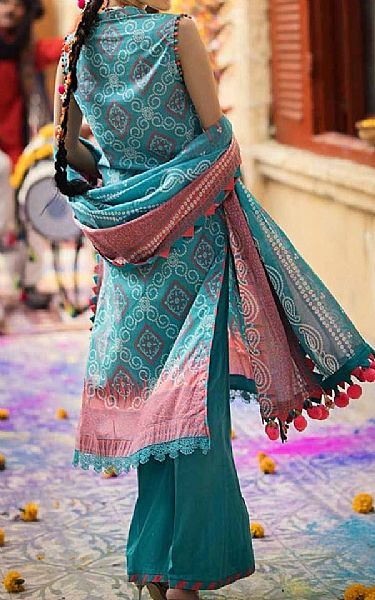 Gul Ahmed Fountain Blue Lawn Suit | Pakistani Lawn Suits- Image 2