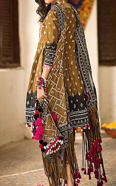 Gul Ahmed Brown Lawn Suit | Pakistani Lawn Suits- Image 2