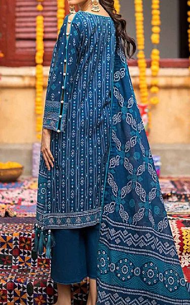 Gul Ahmed Blue Lawn Suit | Pakistani Lawn Suits- Image 2