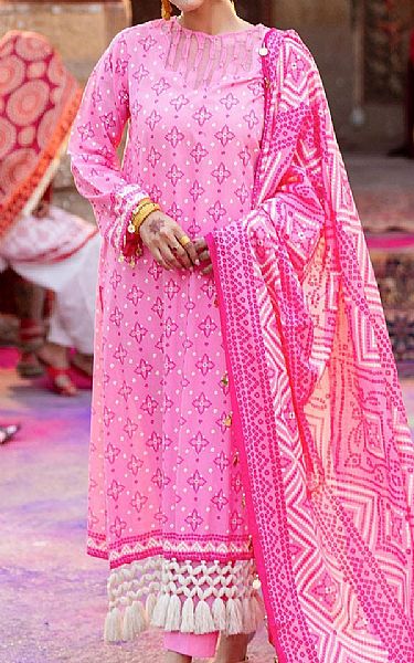 Gul Ahmed Pink Lawn Suit | Pakistani Lawn Dress in USA- Image 1
