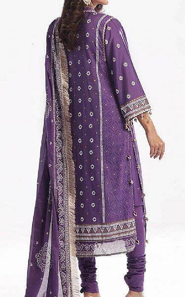 Gul Ahmed Viola Purple Lawn Suit | Pakistani Lawn Dress in USA- Image 2