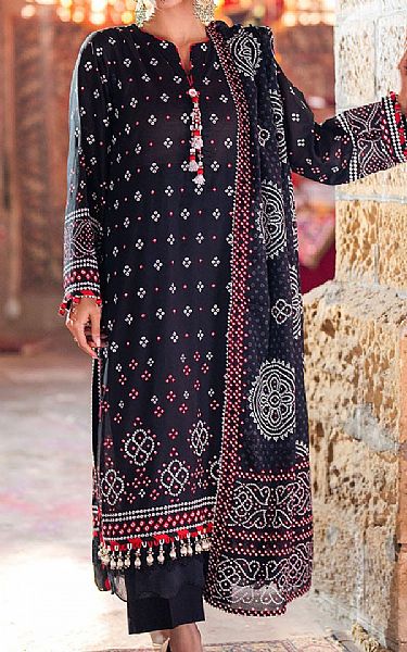 Gul Ahmed Black Lawn Suit | Pakistani Lawn Dress in USA- Image 1