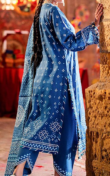 Gul Ahmed Blue Lawn Suit | Pakistani Lawn Dress in USA- Image 2
